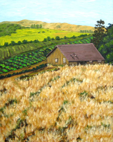 Carneros Barn Oil Painting