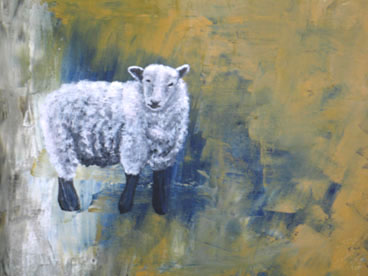 Sheep Staring Back Oil Painting