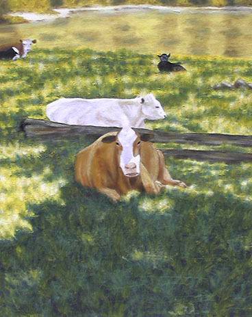 Sunol Cows Oil Painting